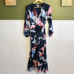 Flirty floral BarIII long sleeved maxi dress.